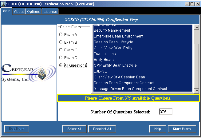 CertGear SCBCD  Certification Practice Tests (CX-310-090)